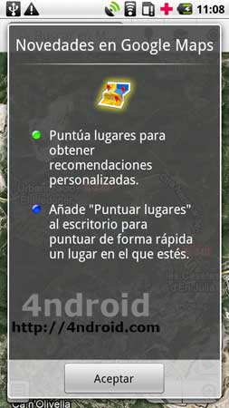 Google Maps se actualiza con puntuación de lugares