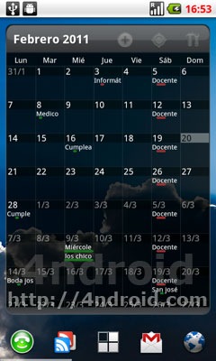 Pure Grid Calendar Widget
