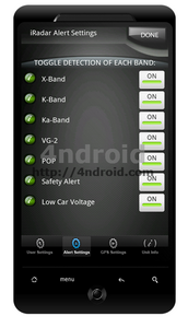 Cobra_iRadar_Android_Settings