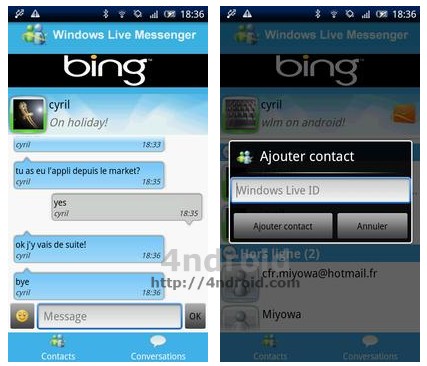 Windows Live Messenger a punto de llegar a Android