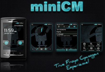 MiniCyanogen 1.0: ROM Froyo para el Xperia Mini