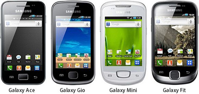Los Galaxy Ace, Mini, S, Fit, Gio se actualizan a Android 2.3