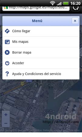 Mejoras en el acceso a Google Maps desde el navegador