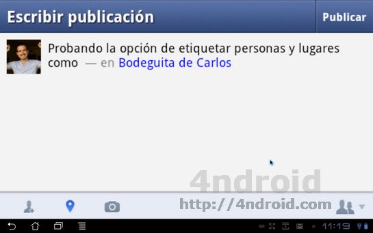 Facebook para Android Honeycomb (3)