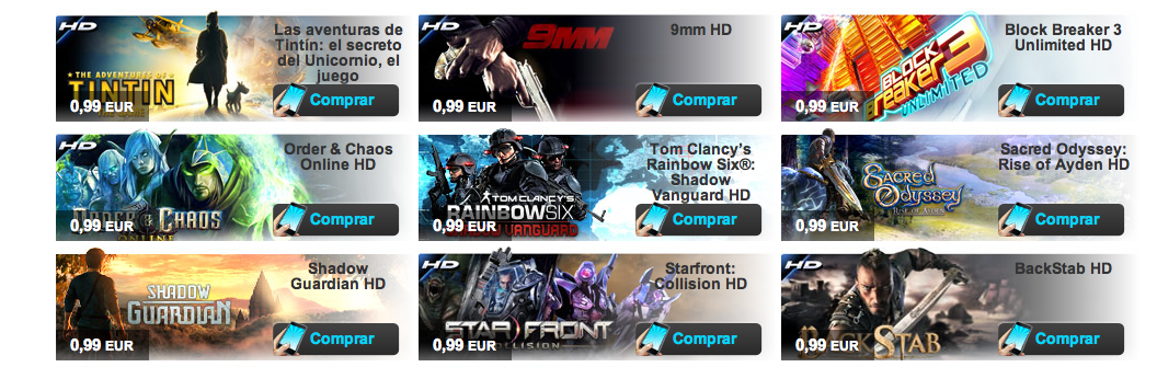 Juegos Gameloft oferta