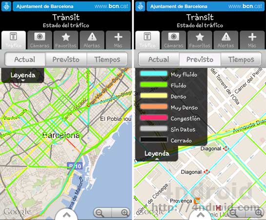 El tráfico de Barcelona en tiempo real con Trànsit