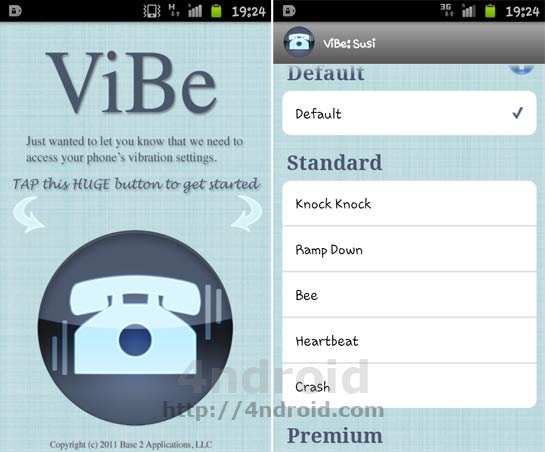 Crea diferentes patrones de vibración para los contactos con ViBe