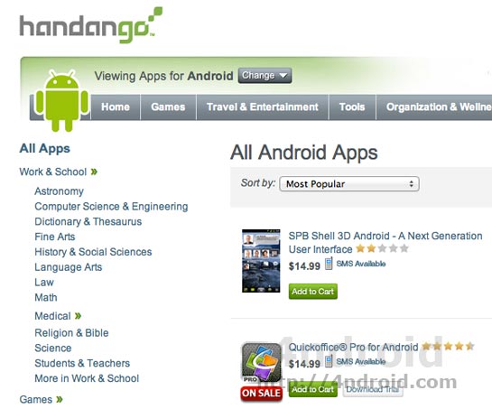 Alternativas al Android Market para descargar aplicaciones