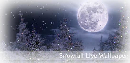 Snowfall Live Wallpaper, fondo animado clásico de Navidad