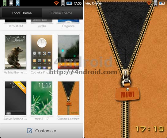 MIUI-XJ Theme manager y lockscreen
