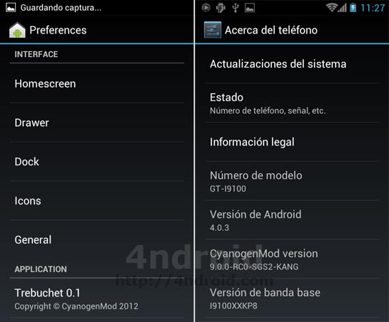 Análisis de CyanogenMod 9 para Samsung Galaxy S2